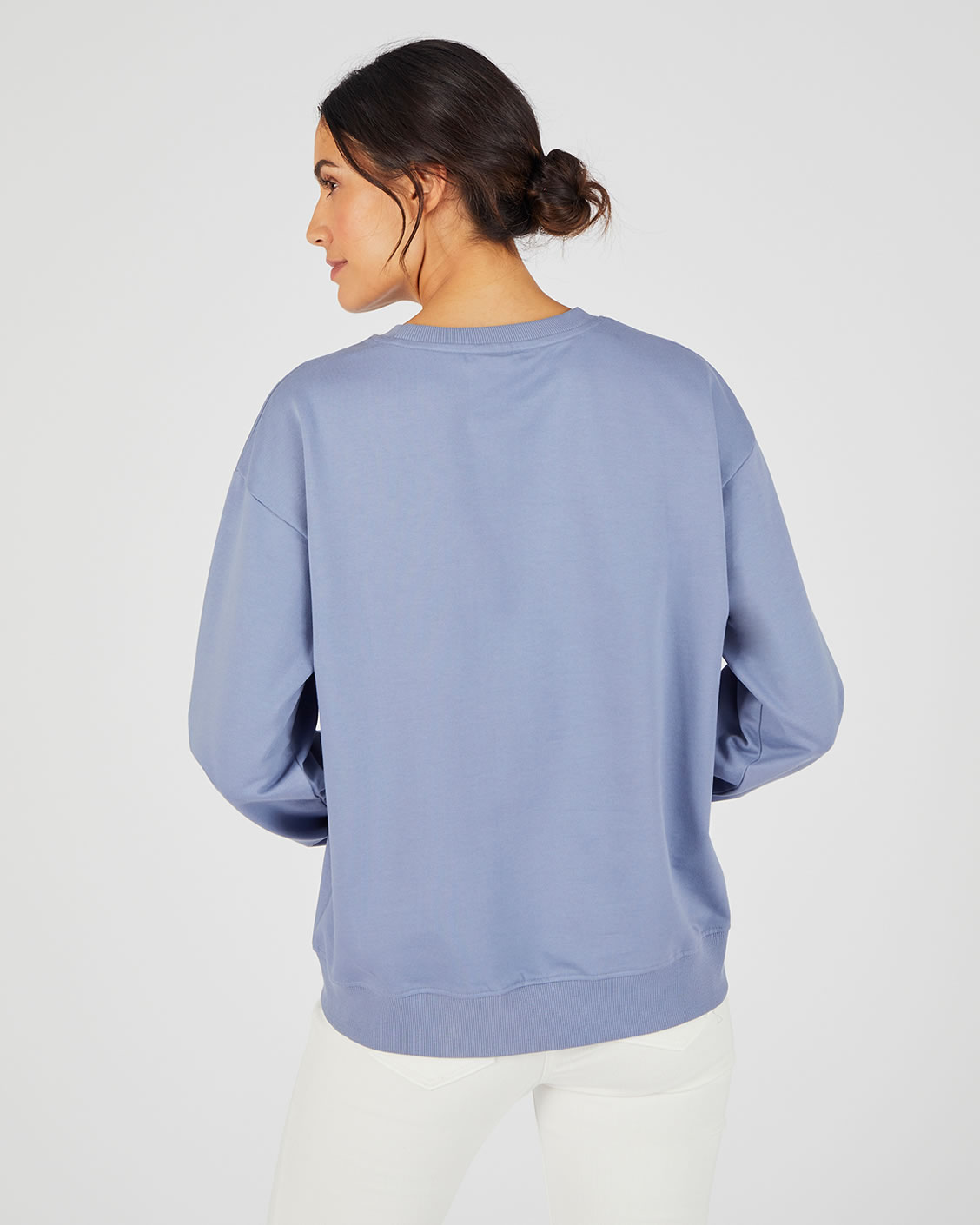 Sweat pur coton brodé