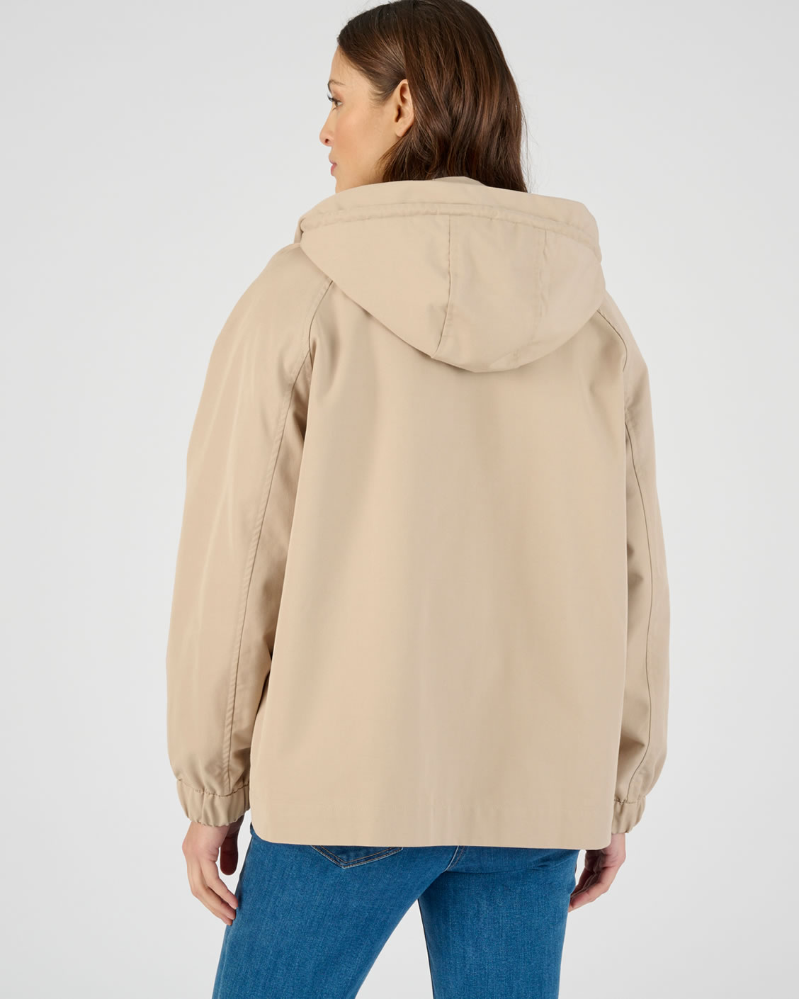 Parka courte coton mélangé