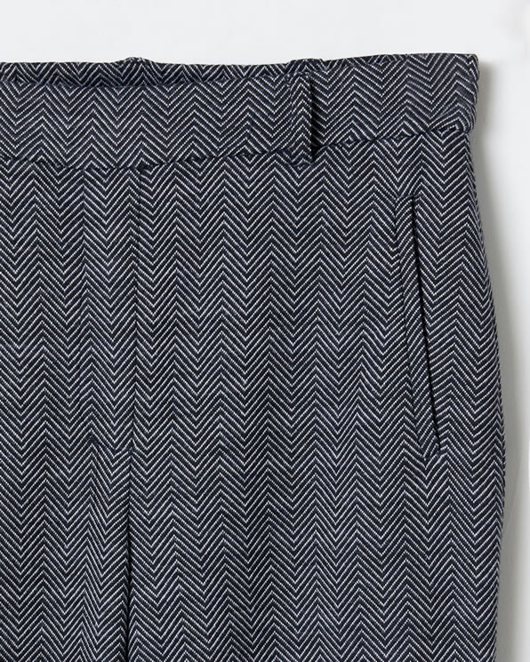 Pantalon enfilable en maille jacquard émerisée