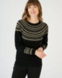 Pull jacquard brillant