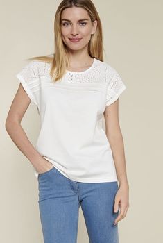 T-shirt pur coton brodé