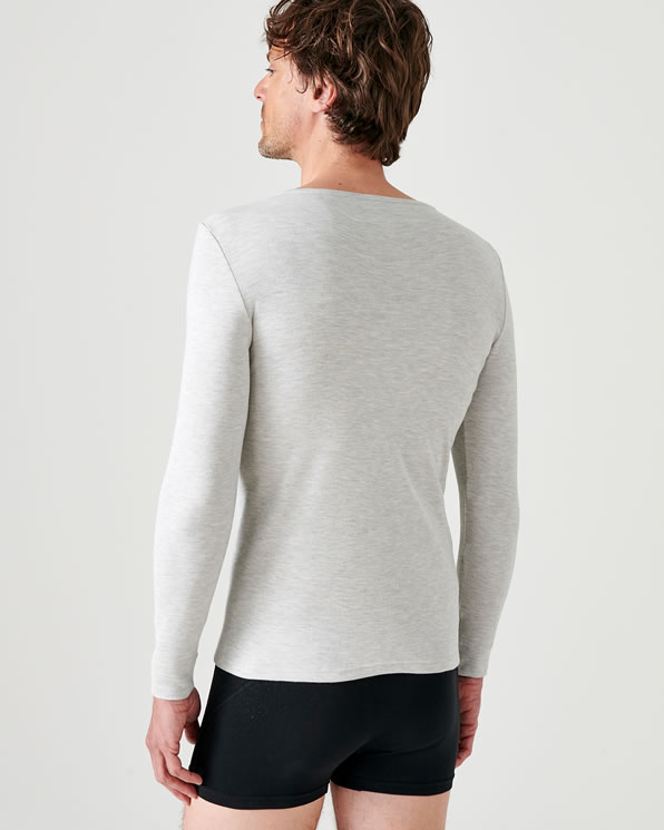 T-shirt col V, maille interlock Thermolactyl